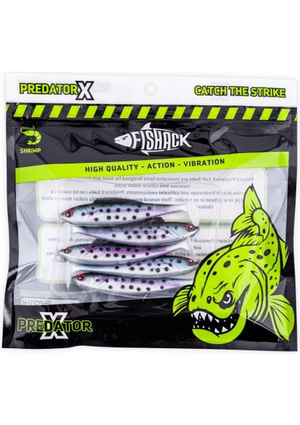 Silikon Sahte Balık - 4,5g 85MM - Fishack Predatorx - Uv Boyalı - Vibe indirimleri