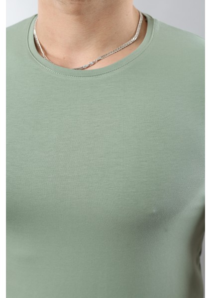 Erkek %100 Pamuk Slim Fit Dar Kesim Bisiklet Yaka Basic Tişört fiyatları