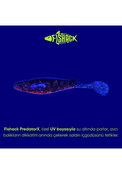 Silikon Sahte Balık - 10G 100MM - Fishack Predatorx - Uv Boyalı - Lava modelleri