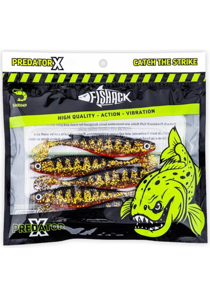 Silikon Sahte Balık - 10G 100MM - Fishack Predatorx - Uv Boyalı - Lava indirimleri