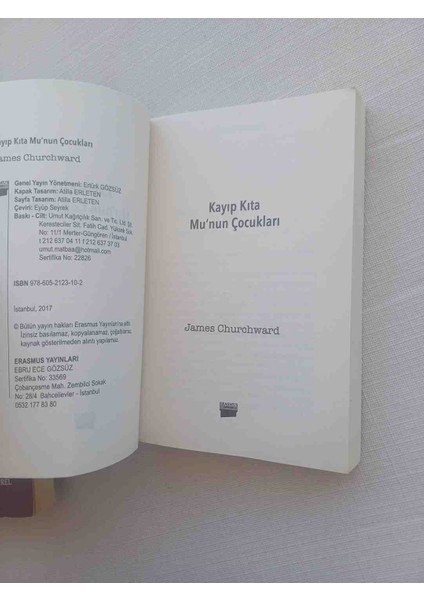Kayıp Kıta: Mu'nun Çocukları" Kitabı, Gizemli Kayıp Bir Kıtada Geçen Dedektiflik ve Macera Hikayesini Anlatıyor. " kayıp Kıta Mu'nun Çocukları Mitoloji James Churchward 2017 Yili 1,basim fırsatları