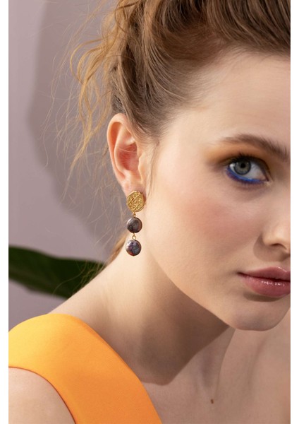 Marley Siyah İnci Küpe modelleri