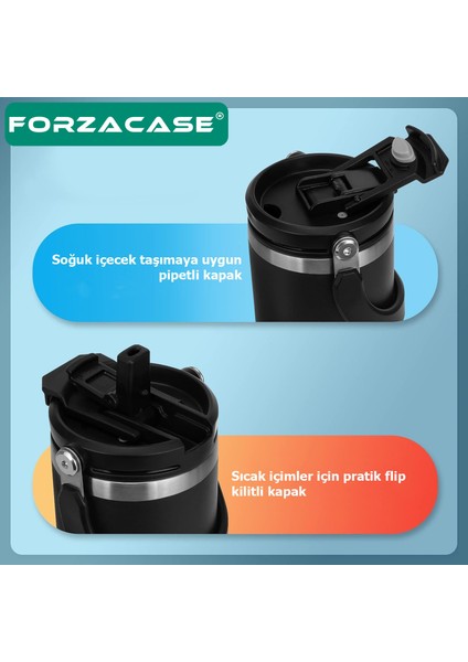 800 Ml Paslanmaz Çelik Pipetli Ve Kilit Kapaklı Kulplu Termos 6 Saat Sıcak/Soğuk - Fc1084 fiyatları