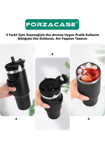 800 Ml Paslanmaz Çelik Pipetli Ve Kilit Kapaklı Kulplu Termos 6 Saat Sıcak/Soğuk - Fc1084 modelleri