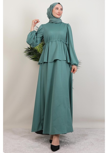 Sümeyra Tesettür Elbise Mint modelleri