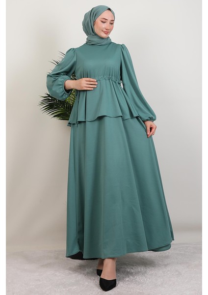 Sümeyra Tesettür Elbise Mint fırsatları