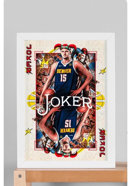 Nikola Jokic Çerçeveli Tablo - Joker Basketbol Nba Posteri Tablo