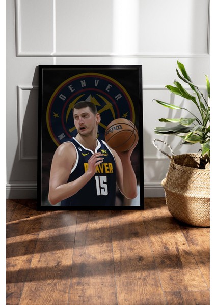 Nikola Jokic Çerçeveli Tablo - Denver Nuggets Nba Posteri Tablo fiyatları