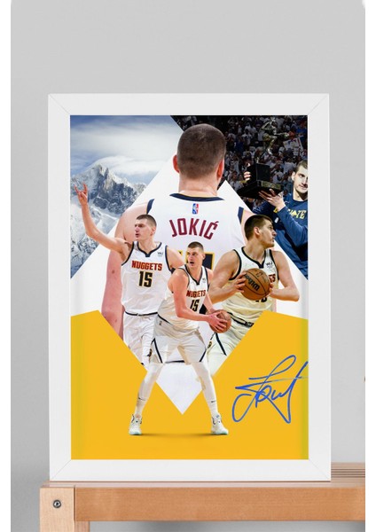 Nikola Jokic Çerçeveli Tablo - Basketbol Nba Posteri Tablo