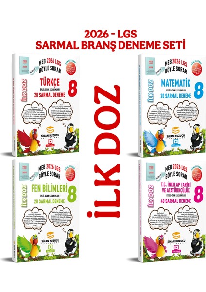 Sinan Kuzucu 8. Sınıf Lgs - Meb Böyle Sorar Sarmal Branş Deneme Seti Ilk Doz (2026-LGS)