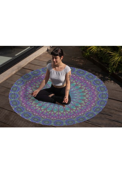Yoga, Meditasyon,burçlar ve Mandala Temalı, Meditasyon, Salon, Mutfak, Oturma Odasıı Halısı 07