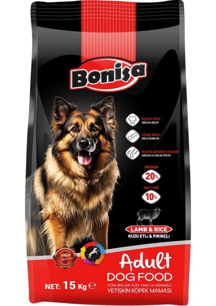 Yetişkin Köpek Maması - Bonisa - Kuzu Etli/prinçli - 15 kg