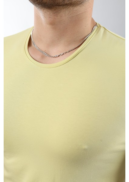 Erkek %100 Pamuk Slim Fit Dar Kesim Bisiklet Yaka Basic Tişört fiyatları