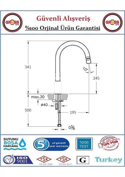 Uzay Delta Mix Mutfak Evye Bataryası - 40'lık Kartuş - 5 Yıl Garanti - Orjinal Ürün modelleri