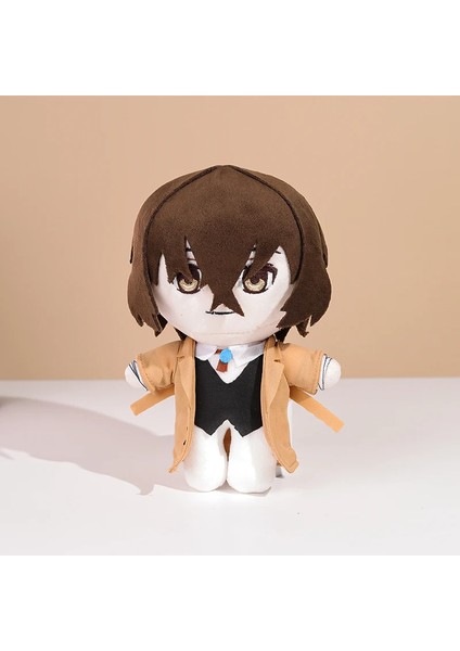 Anime Bungou Sokak Köpekleri Kahve Kostüm Dazai Osamu 20 cm Peluş Oyuncak