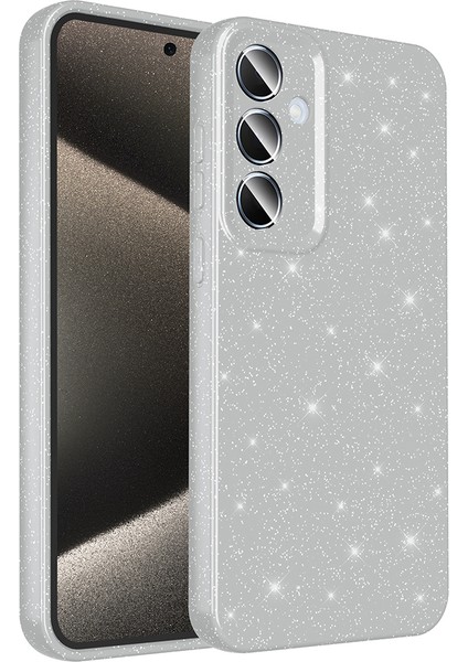 Samsung Galaxy A15 Kılıf Kamera Korumalı Simli Lüks Koton Kapak