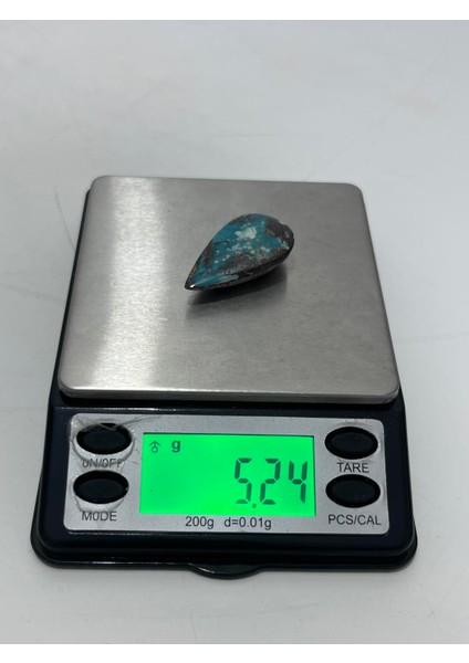 Okyanus Temalı Doğal Kabaşon Firuze Taşı 26,1 Karat - Turkuaz Taşı 5,23 Gram indirimleri