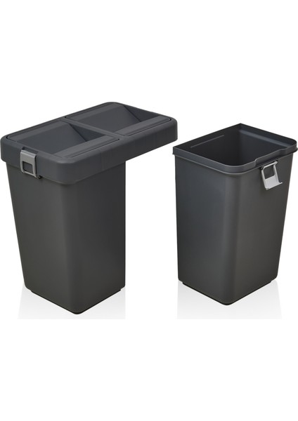 Comfort Geri Dönüşüm Çöp Kovası - Antrasit - 50 Lt indirimleri