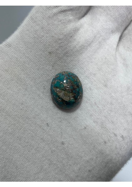 Okyanus Temalı Doğal Kabaşon Firuze Taşı 13 Karat - Turkuaz Taşı 2,63 Gram