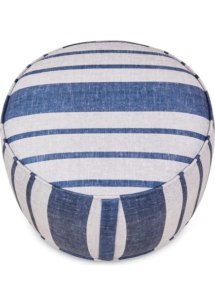 Nautical Puf - Mavi / Krem - 36X56X56 cm modelleri