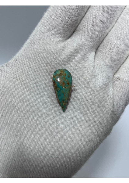 Okyanus Temalı Doğal Kabaşon Firuze Taşı 12 Karat - Turkuaz Taşı 2,40 Gram fiyatları