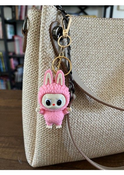 Mini Labubu Anahtarlık Çanta Charm Çanta Süsü Çanta Charmı Figür 7.8x4 cm