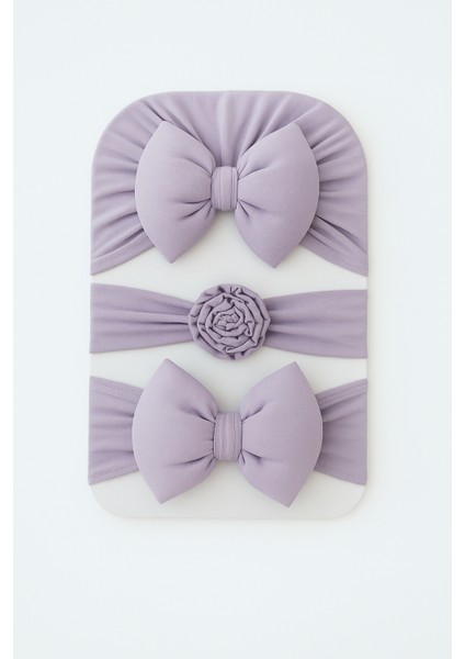 Kız Bebek /çocuksaç Bonesi Vesaç Bantları Seti 3lü Set