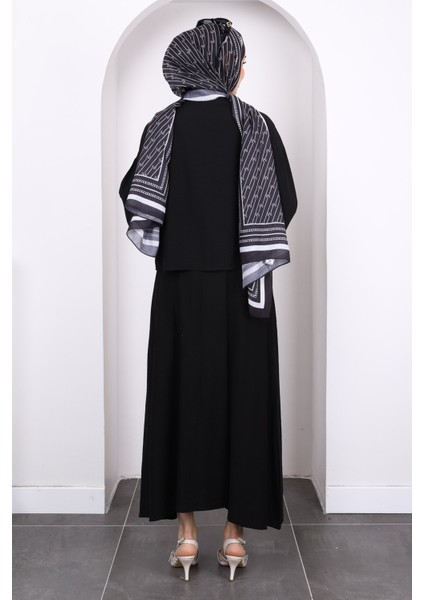 Siyah Önü Bağlamalı Kimono Etekli Takım fırsatları