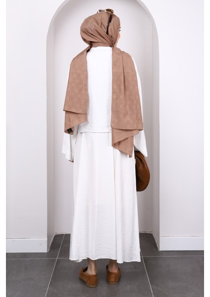 Ekru Önü Bağlamalı Kimono Etekli Takım fırsatları