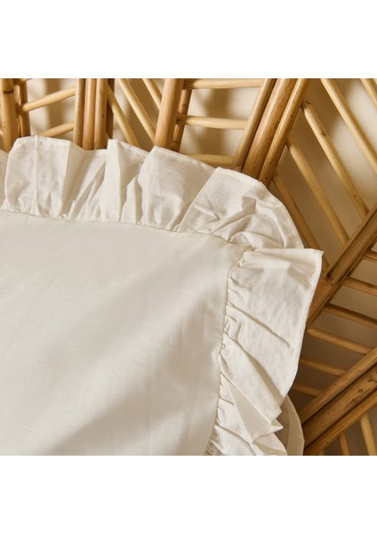 Soft Basic Fırfırlı 2'li Yastık Kılıfı - Ekru - 50X70 cm fiyatları