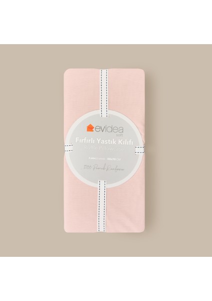 Soft Basic Fırfırlı 2'li Yastık Kılıfı - Gül Kurusu - 50X70 cm fırsatları