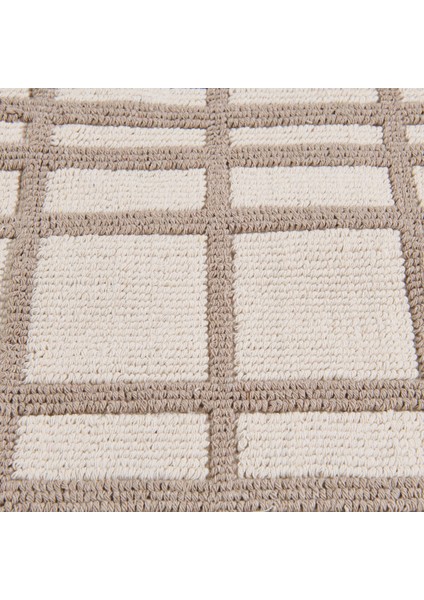 Soft Roger 2'li Banyo Paspası - Ekru / Bej - 60X100 cm + 50X60 cm modelleri