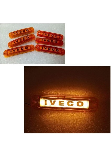 (6 x Adet ) 1 Set Isim Logo Parmak Lamba 12V & 24V Iveco Sarı fiyatları