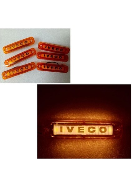 (6 x Adet ) 1 Set Isim Logo Parmak Lamba 12V & 24V Iveco Sarı modelleri