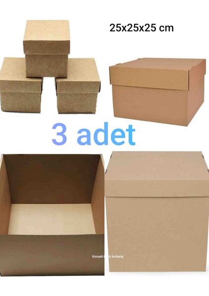 Pasta Kutusu 3 Adet 25X25X25CM