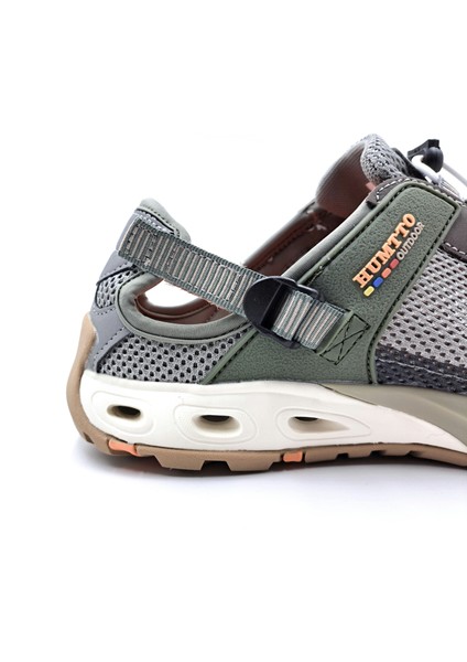 HTT1605 Erkek Tekking Outdoor Aqua Vizon Haki Sandalet Ayakkabı