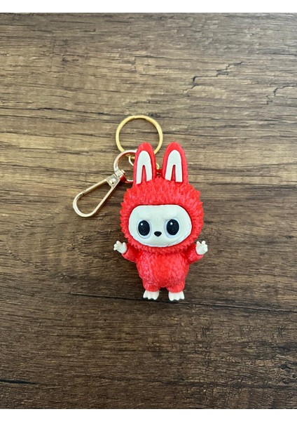 Mini Labubu Anahtarlık Çanta Charm Çanta Süsü Çanta Charmı Figür Kırmızı 7.8x4 cm fiyatları