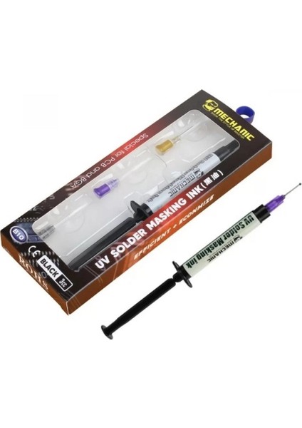 B10 Uv Lehim Maskesi Uv Solder Masking Ink 3cc Siyah