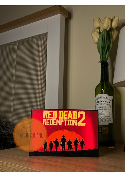 Red Dead Redemption Masaüstü Gece Lambası Gamer Yayıncı Aksesuarı Dekor