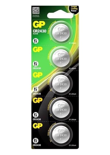 CR2430 3 Volt Lityum Pil (5'li Paket)