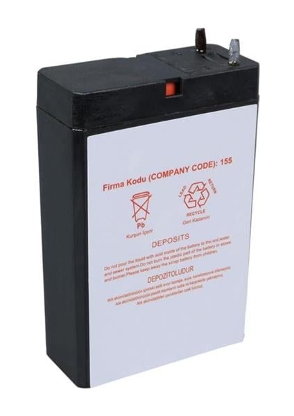 Yh-41.8 4 Volt - 1.8 Amper Akü (50X76X22 Mm)