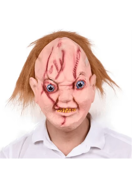 Chucky Saçlı Lateks Maske