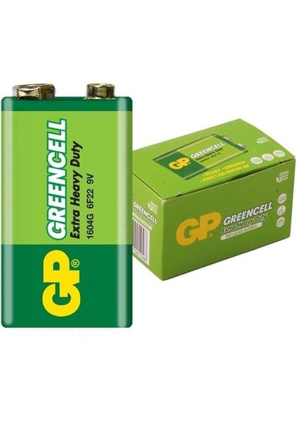 1604G-B Greencell 9 Volt Pil (10'lu Paket)