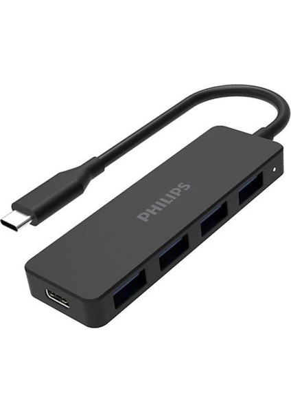SWR1603G/93 Siyah 20 cm Kablolu Type-C To 4xusb 3.0 Çoklayıcı