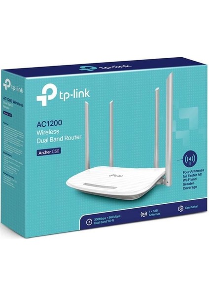 Tp Link Archer C50 4 Port Dual Band 867 Mbps Gigabit Router fiyatları