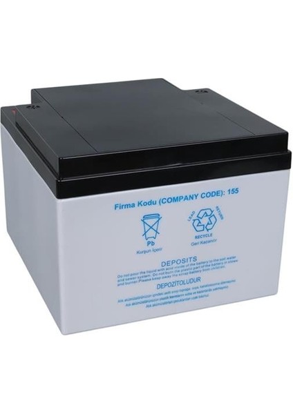 YH-122.6 12 Volt 26 Amper Akü (165X176X125 Mm)