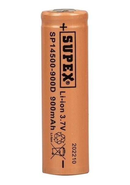 14500-900D Lityum Ion 3.7VOLT 900MAH Şarj Edilebilir Başlıksız Pil