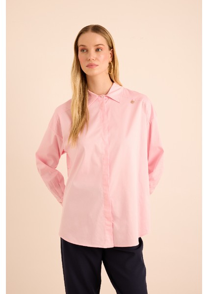 Sırtı Volan Detaylı Cotton Gömlek fırsatları