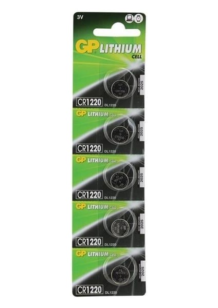 CR1220 3 Volt Lityum Pil 5 Li Paket