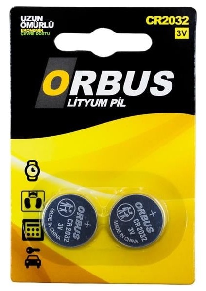 CR2032 3 Volt Lityum Para Pil (2'li Paket Fiyatı)